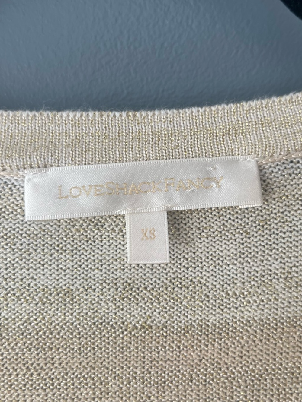 LoveShackFancy Asteria Cropped Cardigan in Wheatfield - Picture 6 of 8